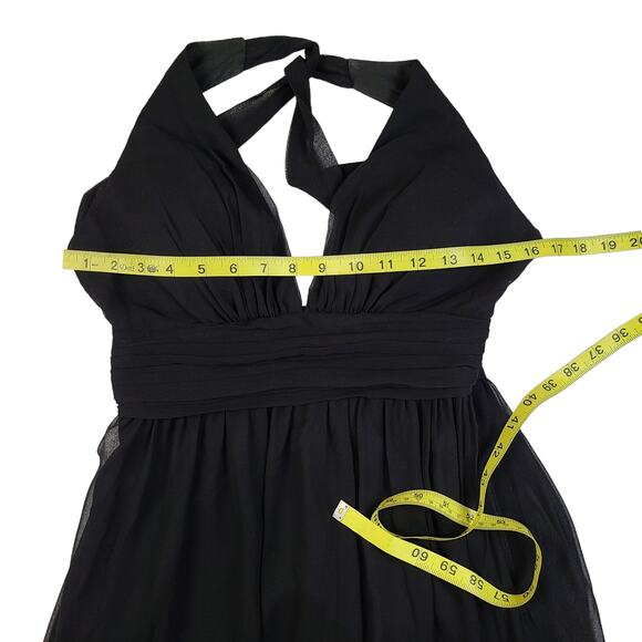 NYL Eve Like A Vision Dress Black Full Length Size 2 Party Occasion Open Back - Picture 5 of 6